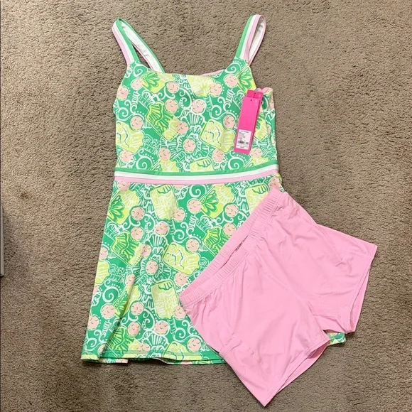 Lilly Pulitzer Green and Pink Spearmint Print Dress - Picture 3 of 4